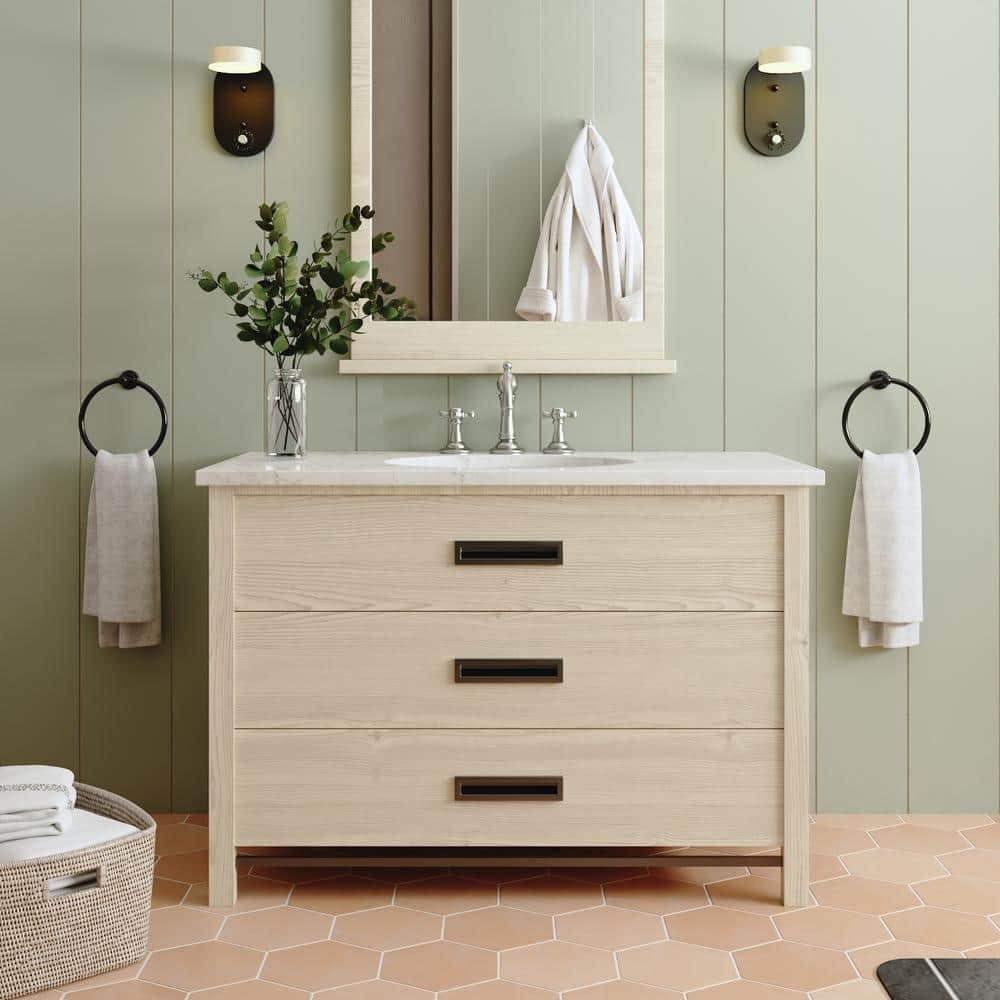 DeerValley Oval White Ceramic Undermount Bathroom Sink with Overflow