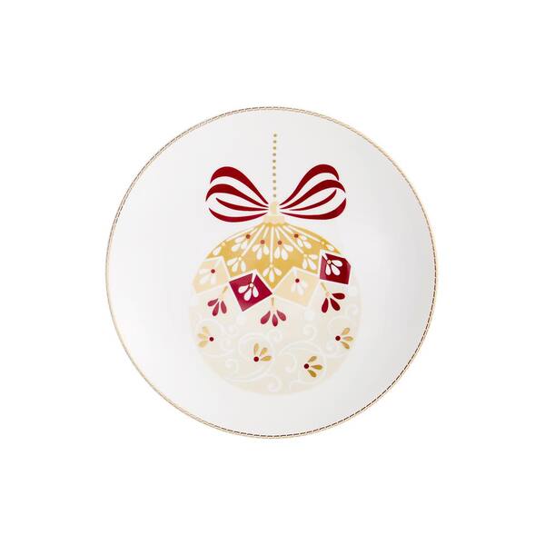 Auratic Chantilly Christmas Canape Plates (Set of 4)