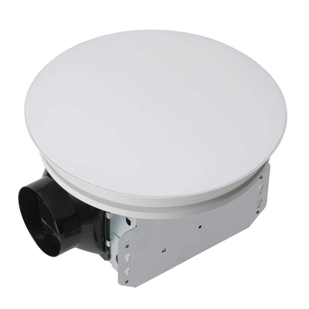 White Round 80 CFM Bathroom Ventilation Exhaust Fan with LED Light