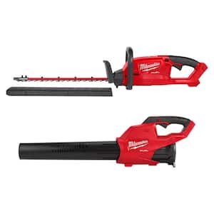 M18 FUEL 18 in. 18V Lithium-Ion Cordless Brushless Hedge Trimmer with Blower Combo (2-Tool)