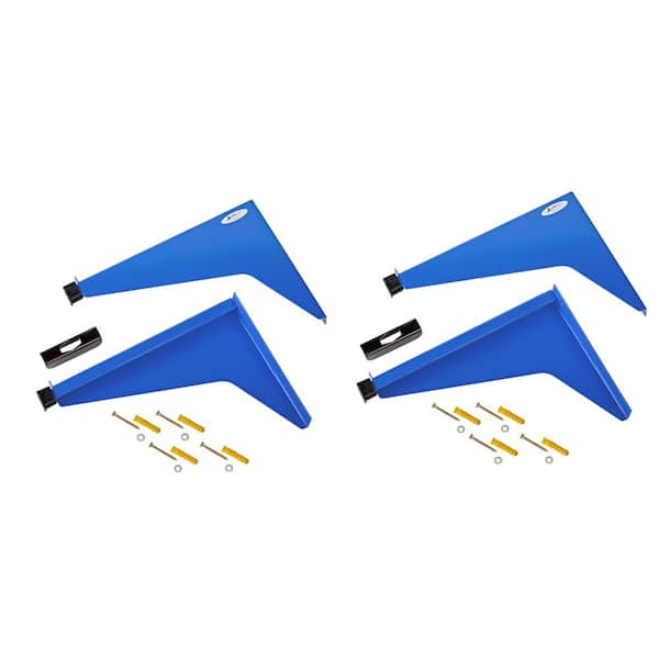 AdirOffice Drop Lift Wall Rack for Blueprints, Blue (2-Pack)