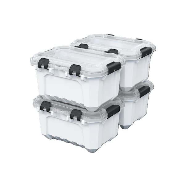 5 gal. Pro Duty Waterproof White Tote (4-Pack)
