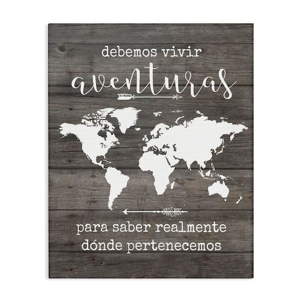 Stupell Industries Our Adventure Translation by Lettered and Lined Gallery Wrapped Unframed Typography Graphic Art Print 48 in. x 36 in.