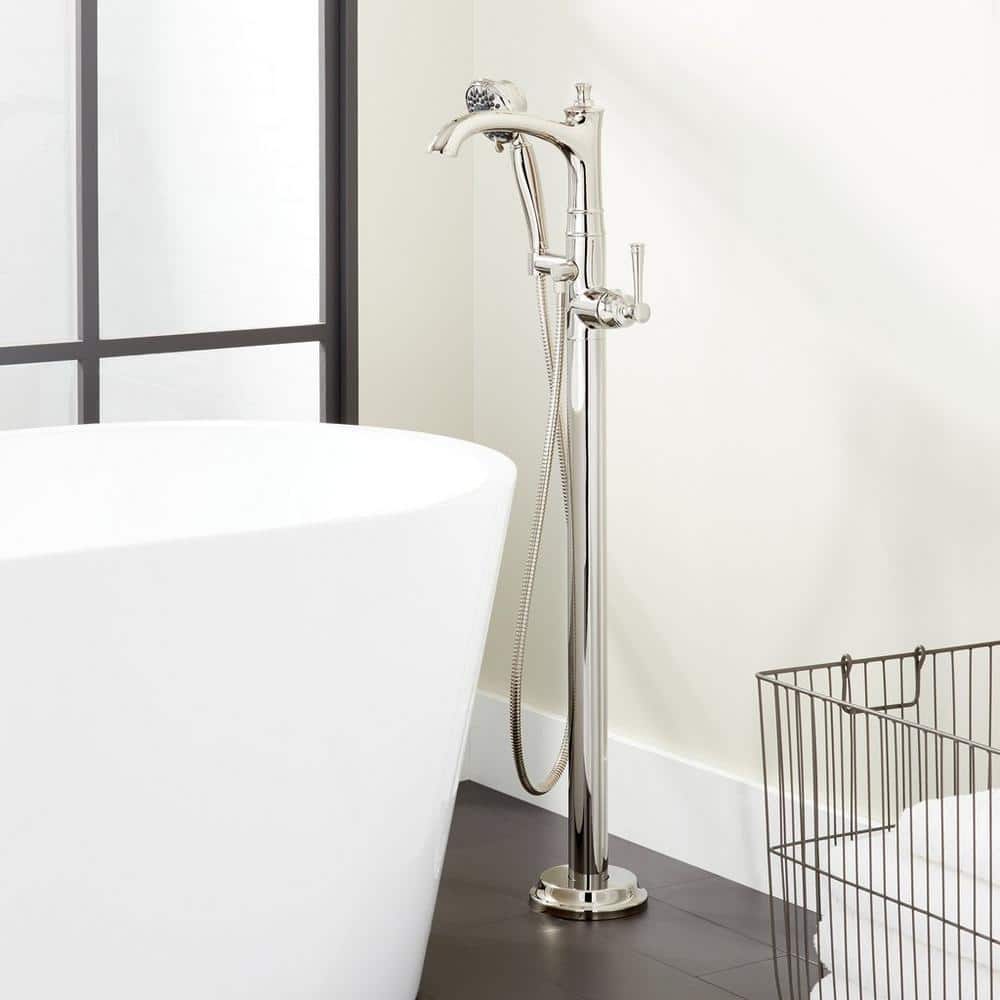 Beasley Single-Handle Floor Mounted Roman Tub Faucet in. Polished Nickel price history on PriceWatchPro