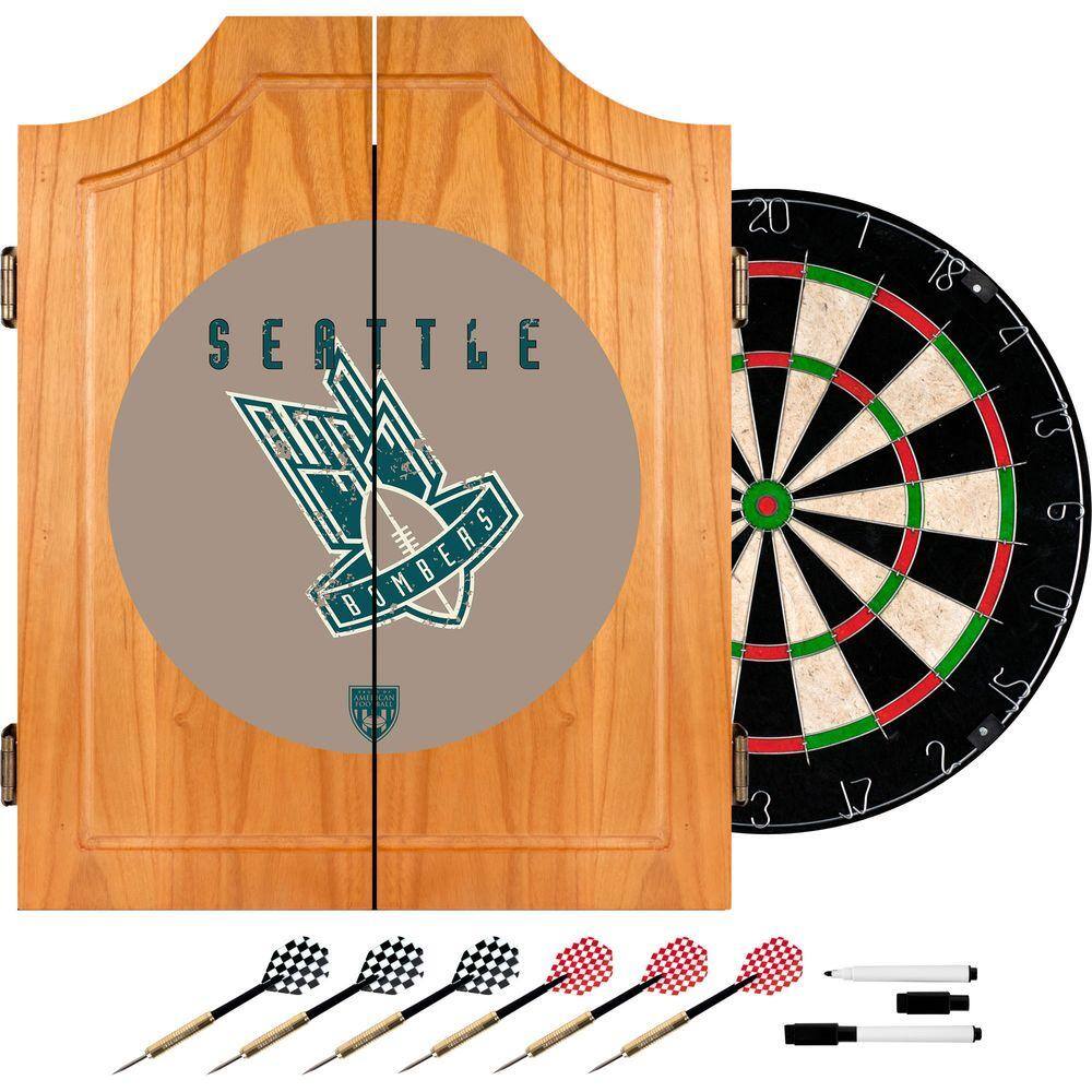 Trademark VAF 21 in. Seattle Bombers Wood Dart Board Set