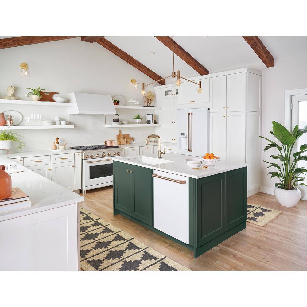 Matte White Smart French Door Refrigerator with Ice Maker