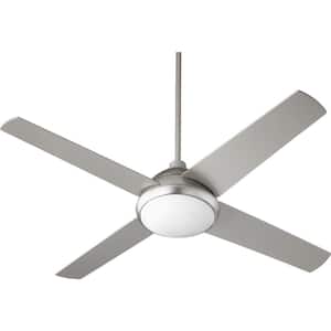 Quest 52 in. Indoor Satin Nickel Ceiling Fan with Wall Control