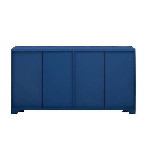 anpport Modern Navy Blue 31.7 in. H Accent Cabinet with 2-Shelves