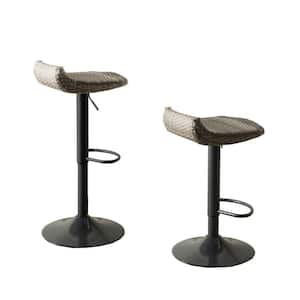 Cannes All-Weather Wicker Motion Patio Bar Stool (2-Pack)