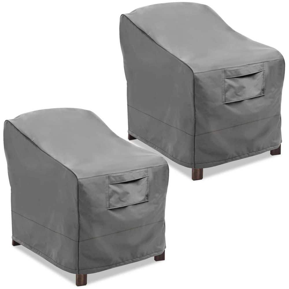 2-Pack 35 in. W × 38 in. D Patio Chair Covers in Gray, Heavy Duty & Waterproof Outdoor Patio Furniture Covers price history on PriceWatchPro