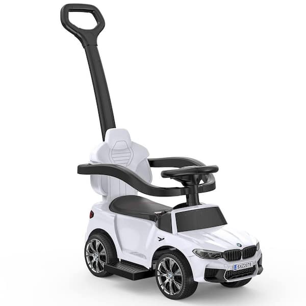 Push Car for Toddlers 1-3, Push Ride on Car with Music, Toddler Push Car Upgraded Large for Boys Girls, White