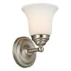 Hampton Bay Ashhurst 1-Light Brushed Nickel Wall Sconce JIB8411A/BN ...