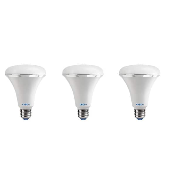 Cree 65W Equivalent Daylight (5000K) BR30 Dimmable LED Light Bulb (3-Pack)