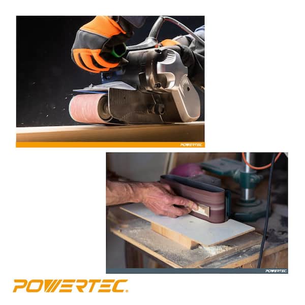 POWERTEC 401818 1/2-Inch x 18-Inch 180 Grit Aluminum Oxide Sanding Belt 20-Pack