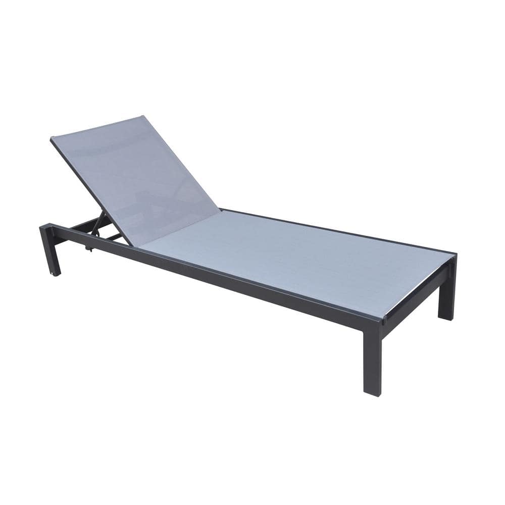 Renava Kayak Charcoal Aluminum Outdoor Chaise Lounge