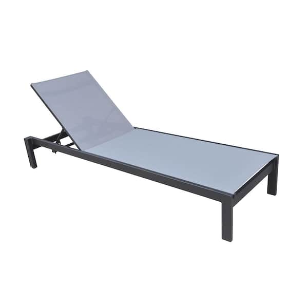 Unbranded Renava Kayak Charcoal Aluminum Outdoor Chaise Lounge
