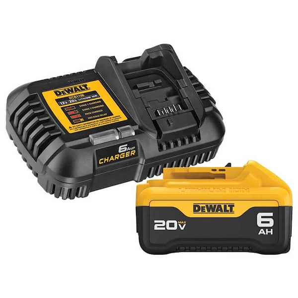 DEWALT - 20V MAX XR Lithium-Ion Cordless Brushless Fixed Base Compact Router with 6.0 Ah Battery Pack and Charger Kit