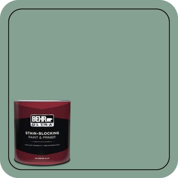 BEHR ULTRA 1 qt. #MQ6-11 Mossy Bench Flat Exterior Paint & Primer