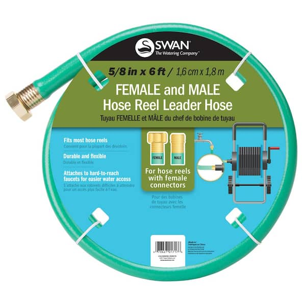 Swan 5/8 in. x 6 ft. Light Duty Female and Male Hose Reel Leader Hose