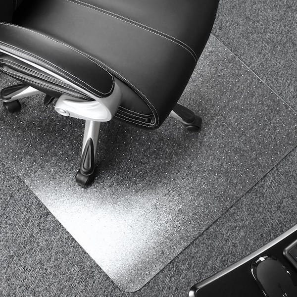 DIRECT WICKER Premium Clear Rectangle 47 in. x 29 in. PVC Carpet Heavy Duty  Office Chair Mat EN-DW-PVC10 - The Home Depot