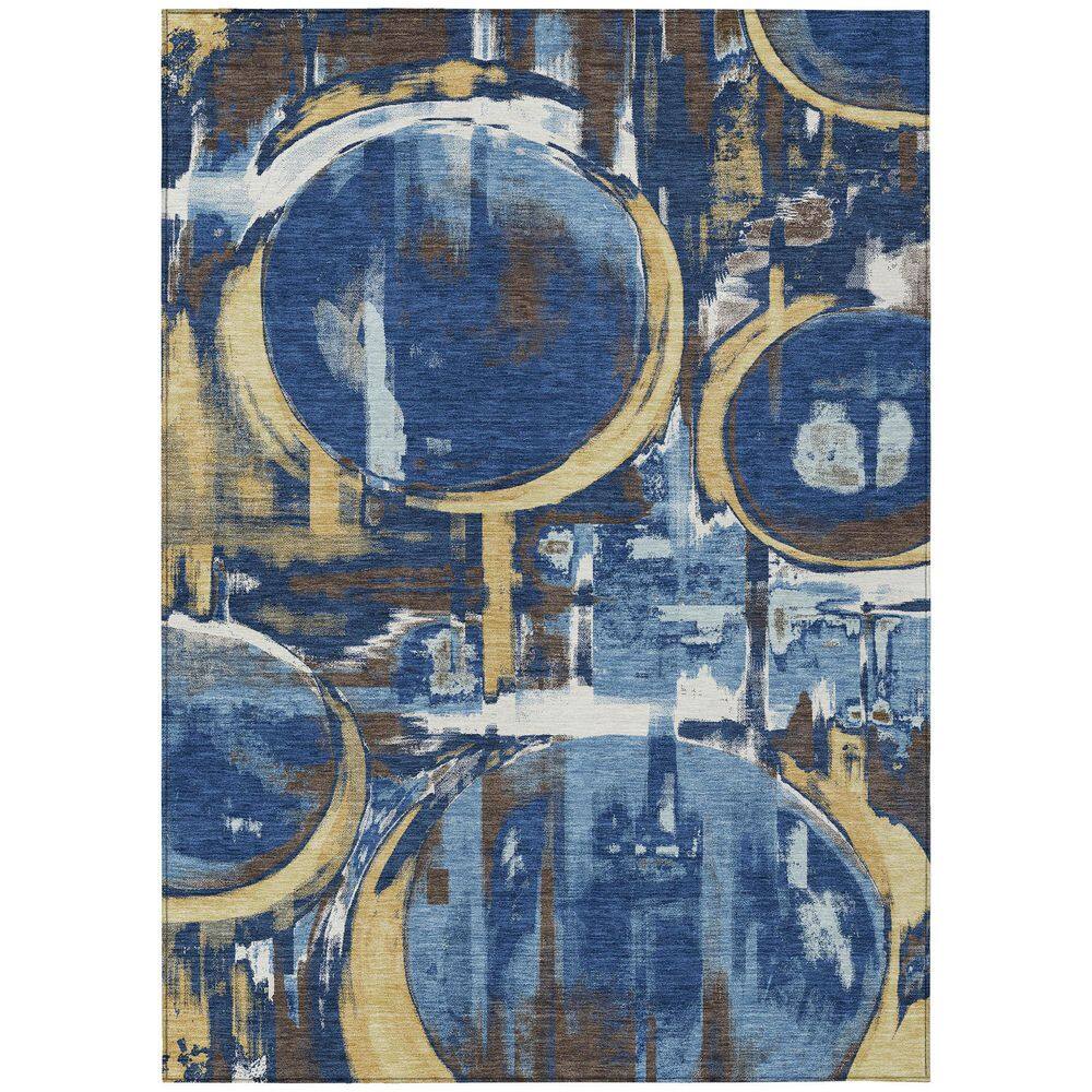 Chantille Machine Washable Indoor/Outdoor Abstract ACN2615 Navy 5 ft. x 7 ft. 6 in. Area Rug price history on PriceWatchPro