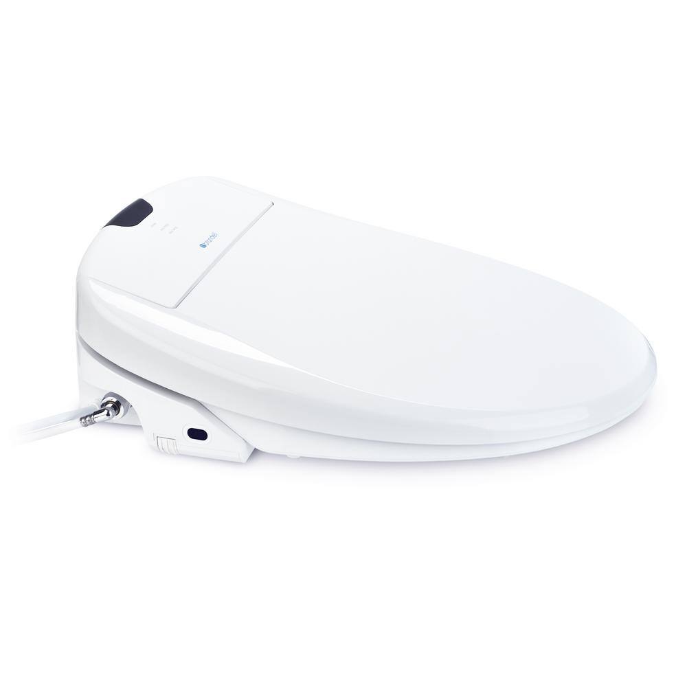 Brondell White Round Luxury Bidet Toilet Seat with Remote