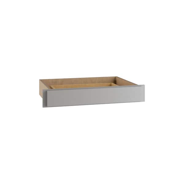 Home Decorators Collection Newport 30 in. W x 17 in. D x 4.875 in. H Assembled Plywood Knee Drawer Cabinet in Pearl Gray with Soft Close