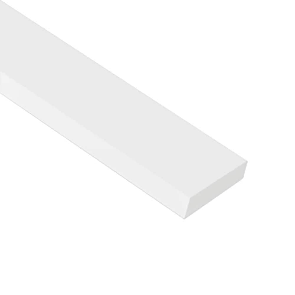 AZEK Traditional 4/4in x 4in x 8ft PVC Smooth Trimboard (Actual Size