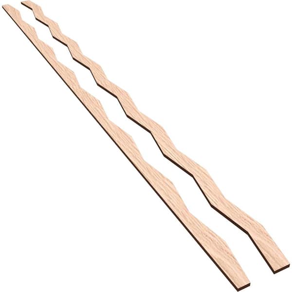 Ekena Millwork Eastport 47 in. H x 0.25 in. W Slatwall Panels in Red Oak 44-Pack