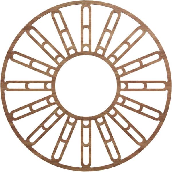 Ekena Millwork 28 in. x 9.75 in. x 0.25 in. Wood Medallion Moulding