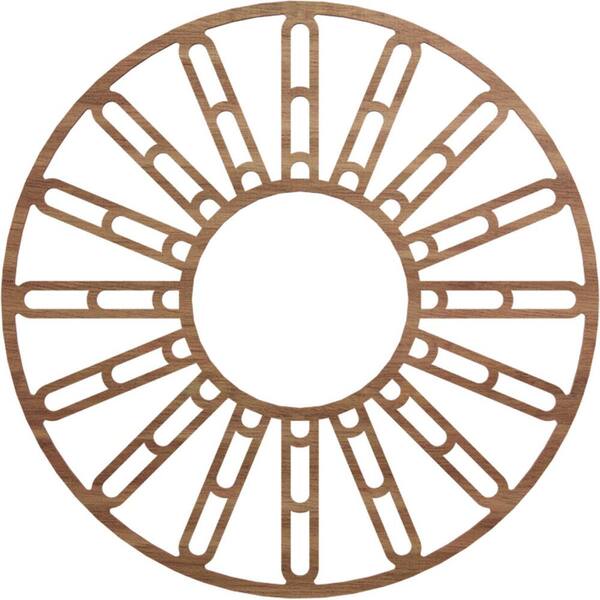 Ekena Millwork 30 in. x 10.5 in. x 0.25 in. Wood Medallion Moulding