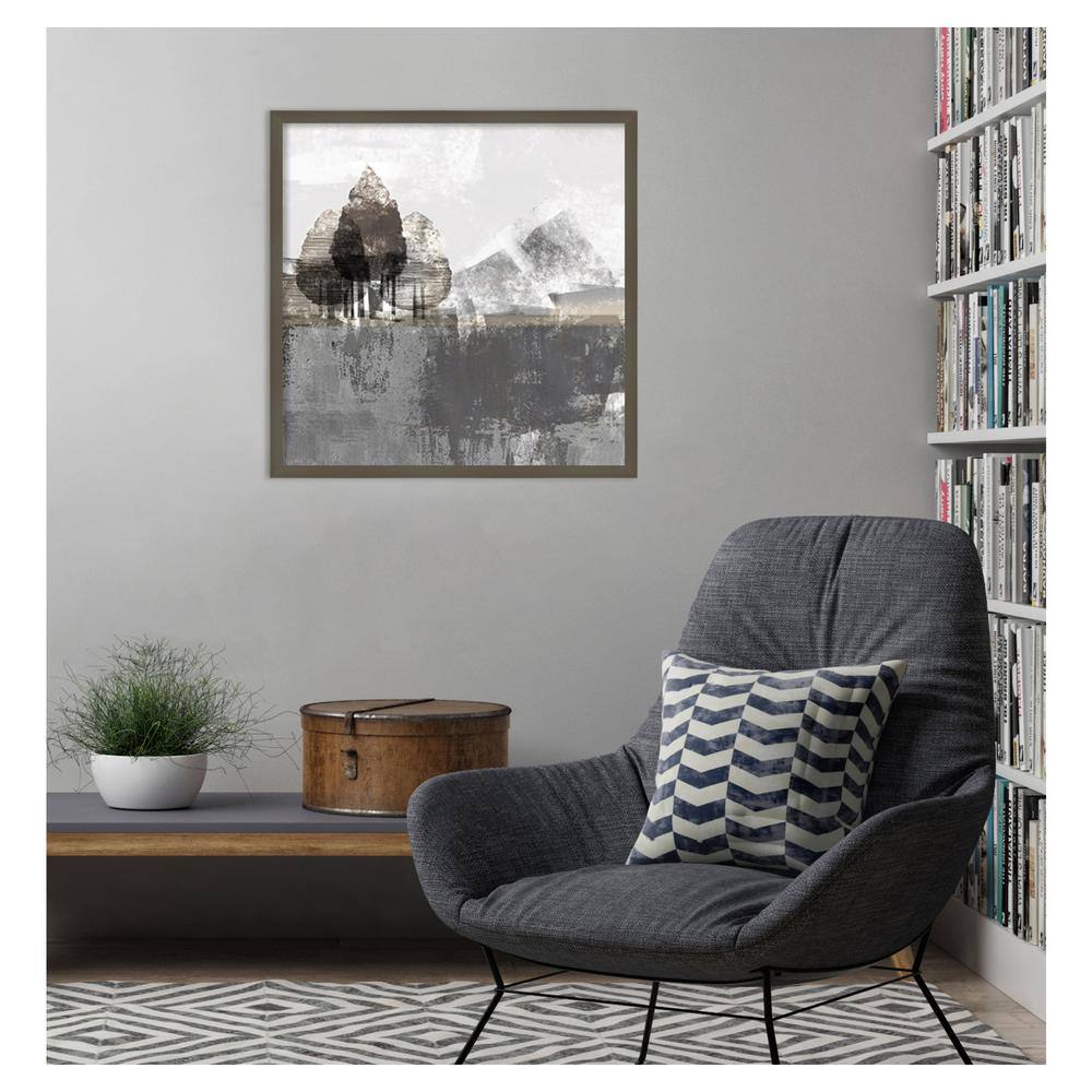 Svelte Clay Grey Abstract Landscape Framed Wall Art