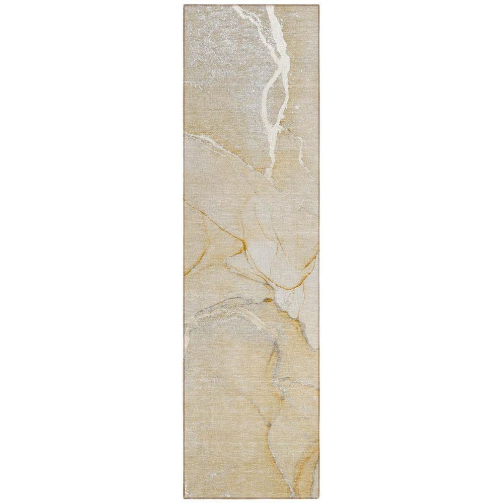 Beige 2 ft. x 8 ft. Woven Abstract Polyester Runner Indoor/Outdoor Area Rug price history on PriceWatchPro