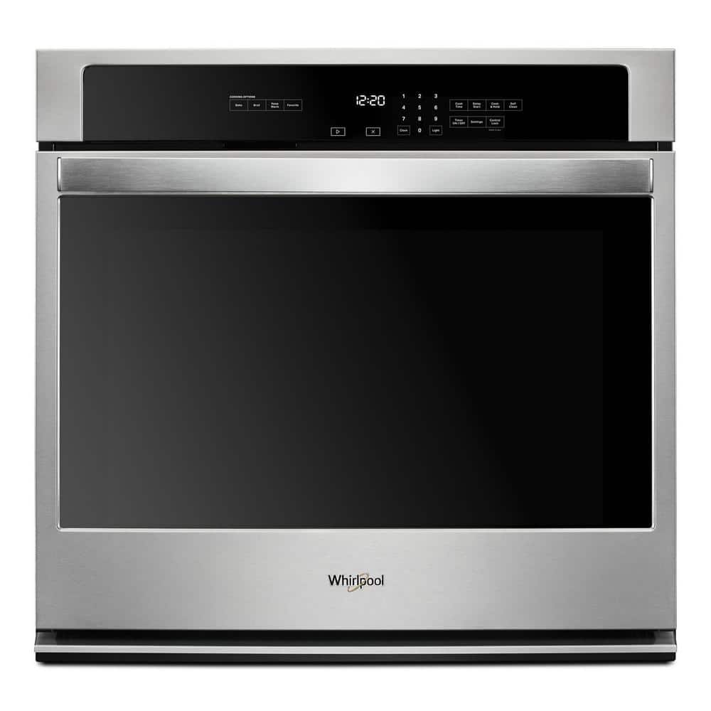 Whirlpool 30 in. Single Electric Thermal Wall Oven with Self-Cleaning in Stainless Steel, Silver