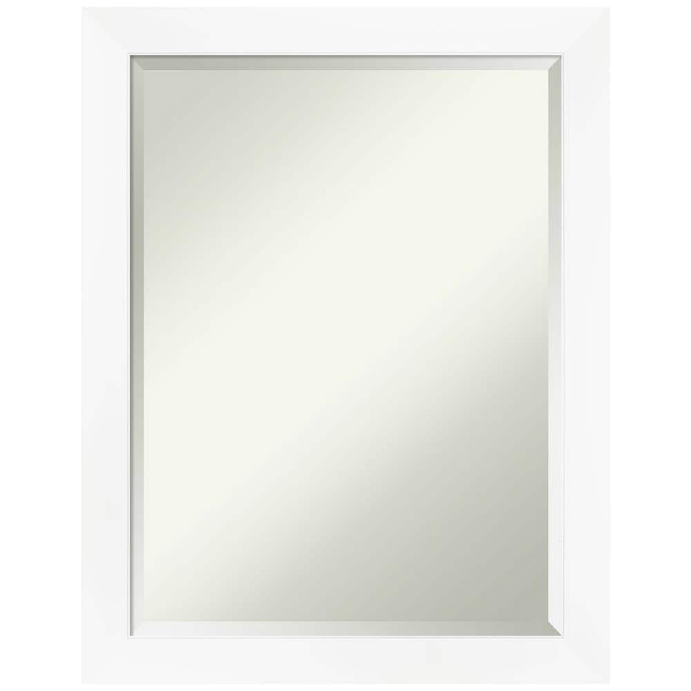 Cabinet White Rectangular Polystyrene Framed Wall Mirror