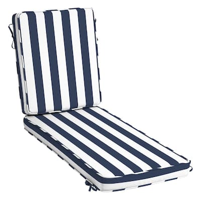 ProFoam 21 in. x 26 in. Outdoor Chaise Lounge Cushion in Sapphire Blue Cabana