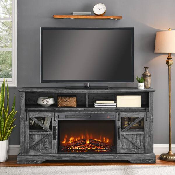 Runesay 26 in.1400-Watt Black 5000 BTU Electric Fireplace Outlet