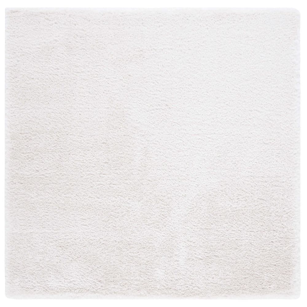 SAFAVIEH Cloud Shag 7 ft. x 7 ft. White Solid square Area Rug CLD112A ...