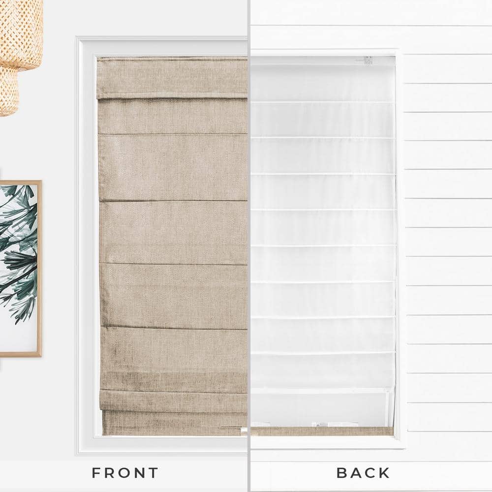 Belgian Flax Light Filtering Roman Shade 39" x 64"