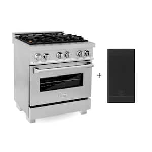 30 in. 4 Burner Dual Fuel Range with Brass Burners in Fingerprint Resistant Stainless Steel with Griddle