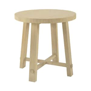 Swan 24 in. Sandy Cove Round Wood Accent Table