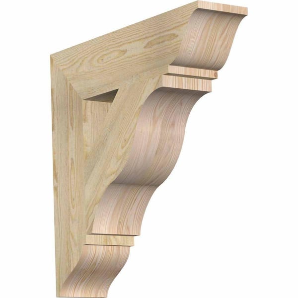 Ekena Millwork 6 in. x 26 in. x 26 in. Douglas Fir Funston Traditional Rough Sawn Bracket