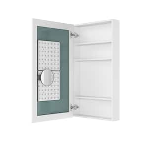 Glass Warehouse Nia 22 in. W x 38 in. H x 5 in. D Satin Brass Recessed ...