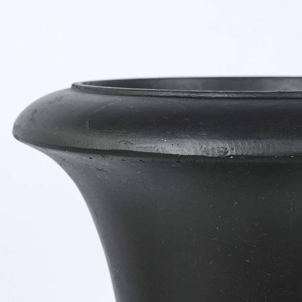 Elegant 25" Matte Black MgO Slim Urn Planter for Outdoor Elegance