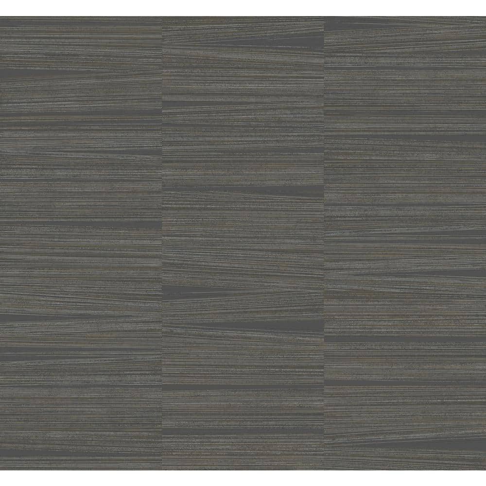 York Wallcoverings Charcoal Line Stripe Metallic Non-pasted Non