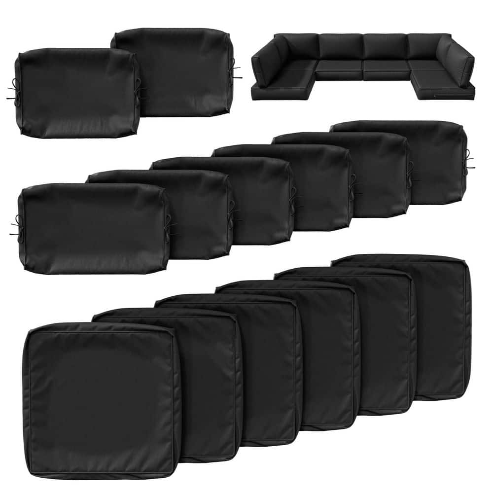 Kimunuk 14-Piece Outdoor Patio Cushion Cover, UV and Waterproof