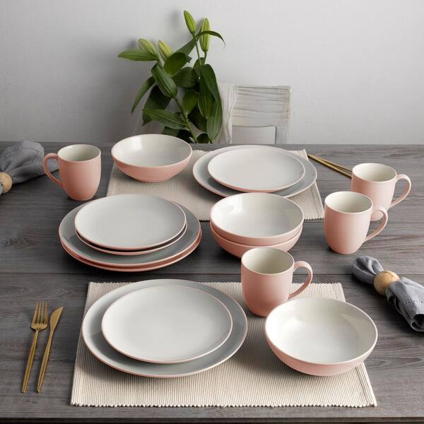 Noritake Colorwave Pink 16-Piece Coupe (Pink) Stoneware Dinnerware