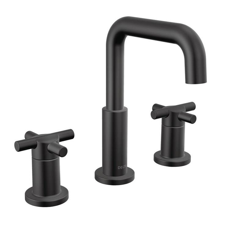 Delta Nicoli 8 in. Widespread Double Handle Bathroom Faucet in Matte