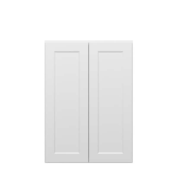 Norfolk Shaker 30 in. W x 42 in. H x 12 in. D in Painted White Plywood Assembled Wall Cabinet
