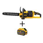 16 in. 60V MAX Lithium Ion Cordless FLEXVOLT Brushless Chainsaw (Tool Only) with Bonus FLEXVOLT (1) 3.0Ah Battery